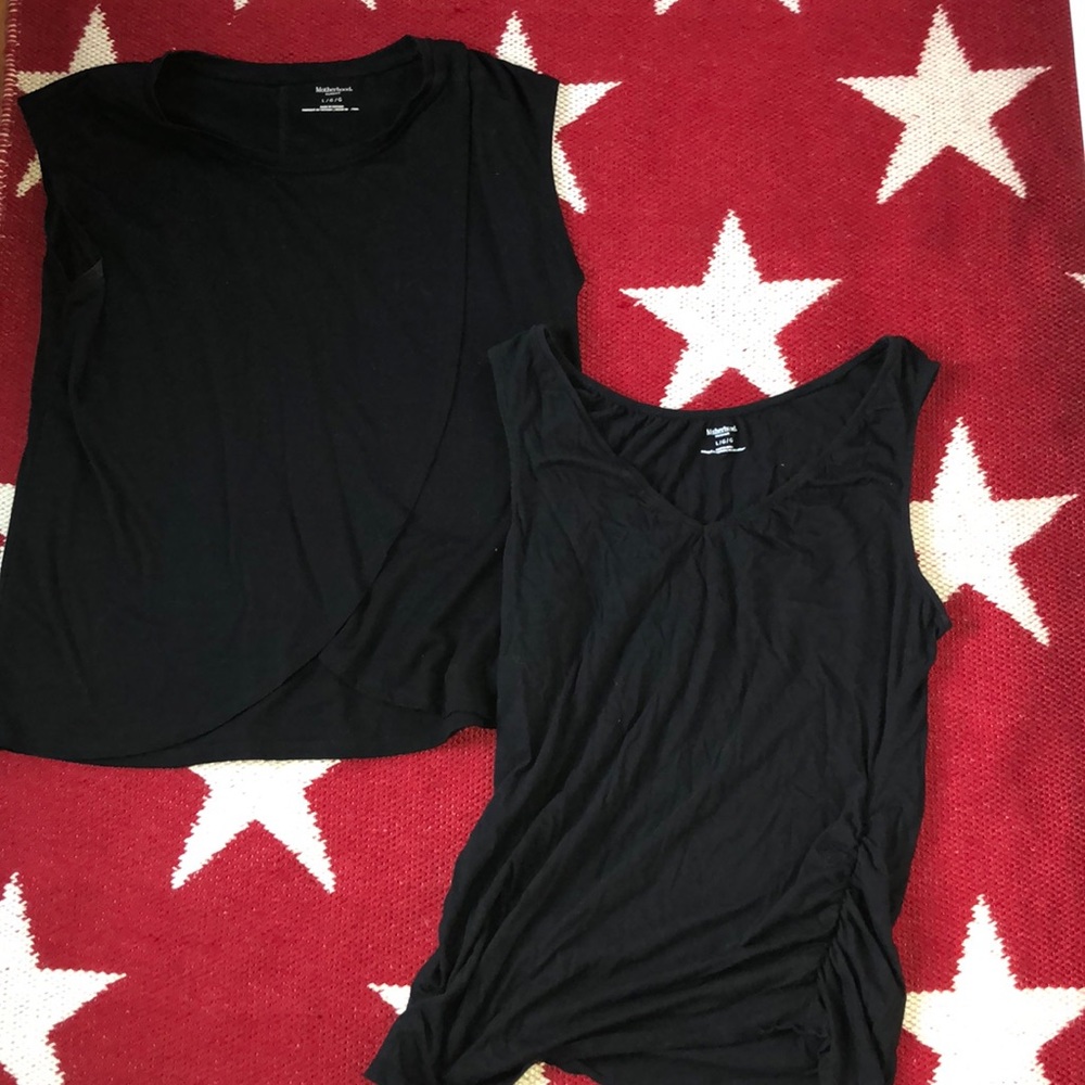 Black Nursing Tank Top and Tee Shirt Bundle